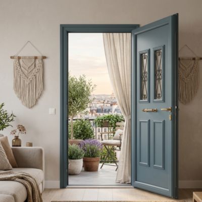 Porte d'entrée en aluminium CLASSIC DESIGN 3563 RAL7016