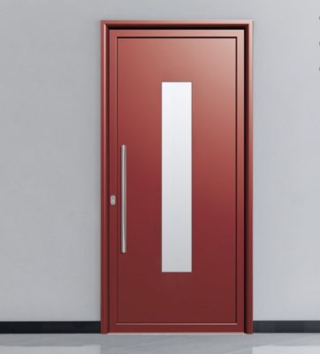Porte d'entrée en aluminium SIMPLEX 8041 RAL 8004