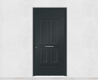 Porte d'entrée en aluminium TRADITIONAL DESIGN 5024-1131-8 RAL 7016 Ep.70mm