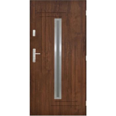 Porte d'entrée Venus 90 cm 72 mm en acier inoxydable 3 coloris - Couleur: Anthracite - Sans Poignée et serrure - Poussant: Gauche