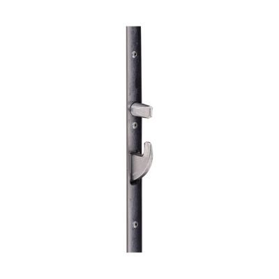 Porte d'entrée acier Inserts carrés gris anthracite 90 x h.215 cm poussant droit