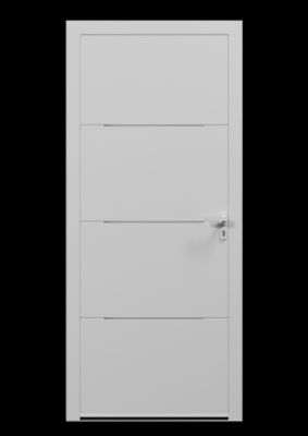 Porte d'entrée alu blanc Leme H.215 x l.90 cm poussant gauche