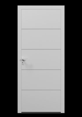Porte d'entrée alu blanc Madryn H.215 x l.90 cm poussant droit