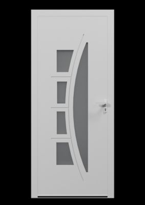 Porte d'entrée alu blanc Rylie H.215 x l.90 cm poussant gauche