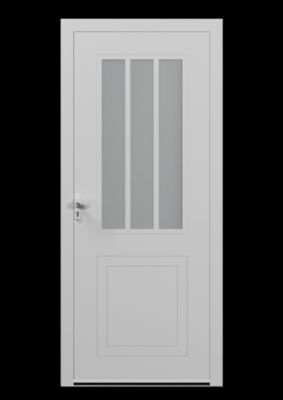 Porte d'entrée alu blanc Sestri H.215 x l.90 cm poussant droit