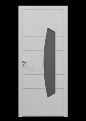 Porte d'entrée alu blanc Tegan H.215 x l.90 cm poussant droit