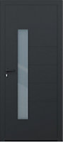 Porte d'entrée alu gris Harumi H.215 x l.90 cm poussant droit