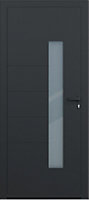 Porte d'entrée alu gris Harumi H.215 x l.90 cm poussant gauche