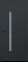 Porte d'entrée alu gris Imani H.215 x l.90 cm poussant droit