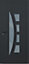 Porte d'entrée alu gris Rylie H.215 x l.90 cm poussant droit