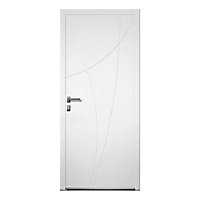 Porte d'entrée aluminium 4 ALU Chloé blanc 90 x h.215 cm poussant droit
