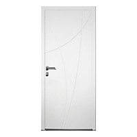 Porte d'entrée aluminium 4 ALU Chloé blanc 90 x h.215 cm poussant gauche