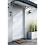 Porte d'entrée aluminium 4 ALU Léon blanc 90 x h.215 cm poussant droit