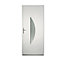 Porte d'entrée aluminium 4 ALU Sim blanc 90 x h.215 cm poussant droit