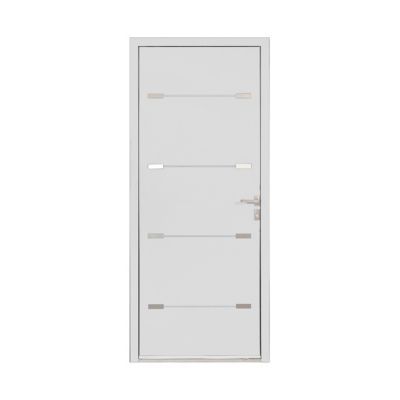 Porte d'entrée aluminium Alexia blanc 90 x h.215 cm poussant droit