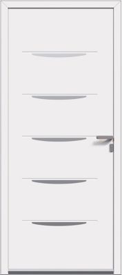 Porte d'entrée aluminium Analia blanc 96 x h.218 cm poussant gauche