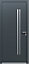 Porte d'entrée aluminium RIVKA gris 96 x h.218 cm poussant gauche