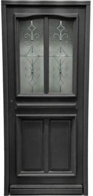 Porte d'entree Bois vitree, Mathilde RAL 7016, H215 x L90 p,droit Cotes ...