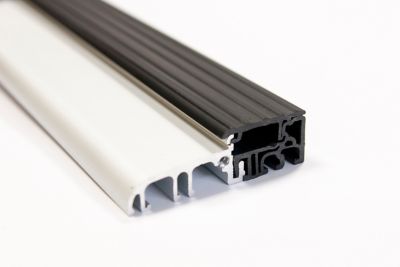 Porte d'entrée FORTIA acier blanc RAL 9003 Jesolo 96 x h.218 cm poussant droit