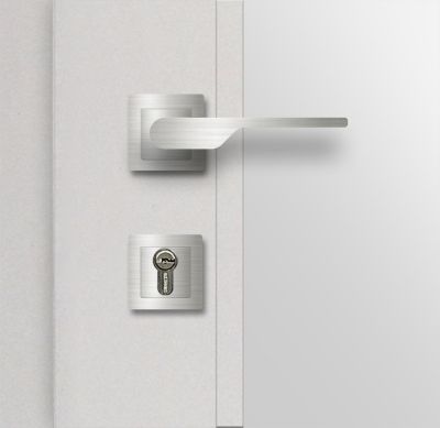 Porte d'entrée FORTIA acier blanc RAL 9003 Jesolo 96 x h.218 cm poussant droit