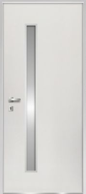 Porte d'entrée FORTIA acier blanc RAL 9003 Pasni 96 x h.218 cm poussant droit