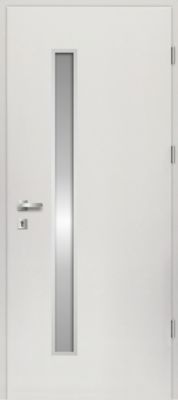 Porte d'entrée FORTIA acier blanc RAL 9003 Pasni 96 x h.218 cm poussant gauche