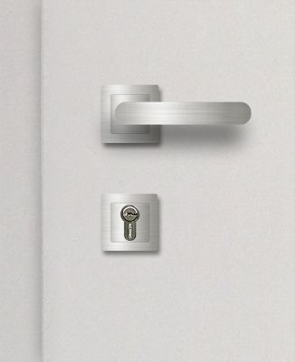Porte d'entrée FORTIA acier blanc RAL 9003 Pasni 96 x h.218 cm poussant gauche