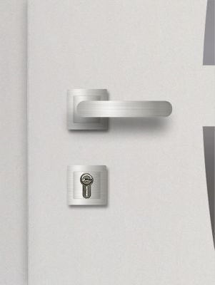Porte d'entrée FORTIA acier blanc RAL 9003 Valtos 96 x h.218 cm poussant gauche