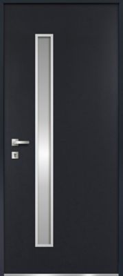 Porte d'entrée FORTIA acier gris RAL 7016 Pasni 96 x h.218 cm poussant droit