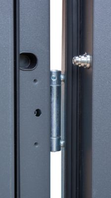 Porte d'entrée FORTIA acier gris RAL 7016 Ricadi 96 x h.218 cm poussant gauche