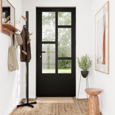 Porte d'entrée FORTIA acier Kribi 96 x h.218 cm poussant droit