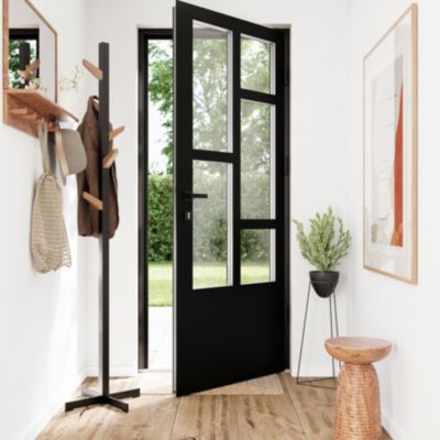 Porte d'entrée FORTIA acier Kribi 96 x h.218 cm poussant droit