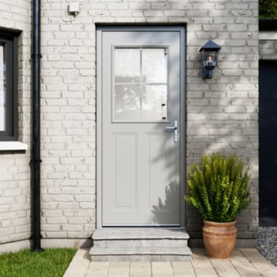 Porte d'entrée FORTIA acier Scilla 96 x h.218 cm poussant gauche