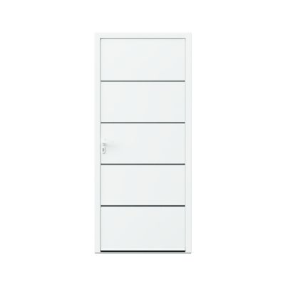 Porte d'entrée FORTIA alu blanc RAL 9003 Cecina 96 x h.218 cm poussant droit