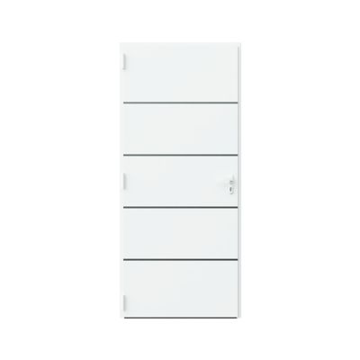 Porte d'entrée FORTIA alu blanc RAL 9003 Cecina 96 x h.218 cm poussant droit