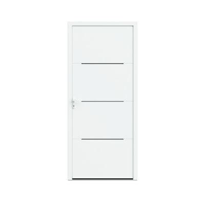 Porte d'entrée FORTIA alu Leme blanc 96 x h.218 cm poussant droit