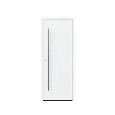 Porte d'entrée FORTIA aluminium blanc RAL 9003 Kapas 96 x h.218 cm poussant droit