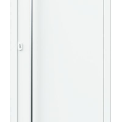 Porte d'entrée FORTIA aluminium blanc RAL 9003 Kapas 96 x h.218 cm poussant droit