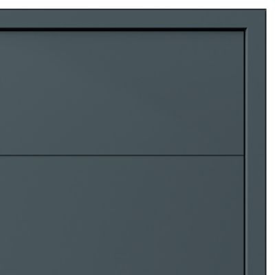Porte d'entrée FORTIA aluminium gris RAL 7021 Madryn 96 x h.218 cm poussant gauche