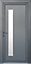 Porte d'entrée FORTIA pvc anthracite RAL 7016 Gatteo 96 x h.218 cm poussant droit