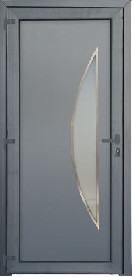 Porte d'entrée FORTIA pvc anthracite RAL 7016 Hermoso 96 x h.218 cm ...