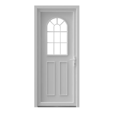 Porte d'entrée FORTIA pvc blanc RAL 9003 Ameglia 97 x h.219 cm poussant gauche