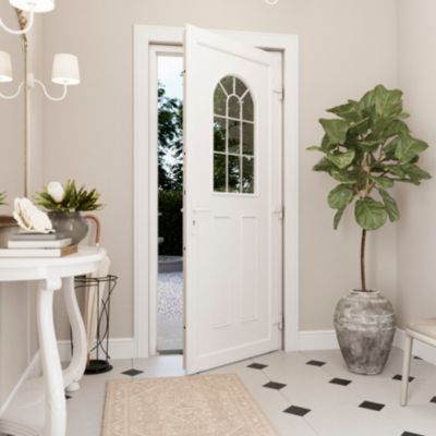 Porte d'entrée FORTIA pvc blanc RAL 9003 Ameglia 97 x h.219 cm poussant gauche