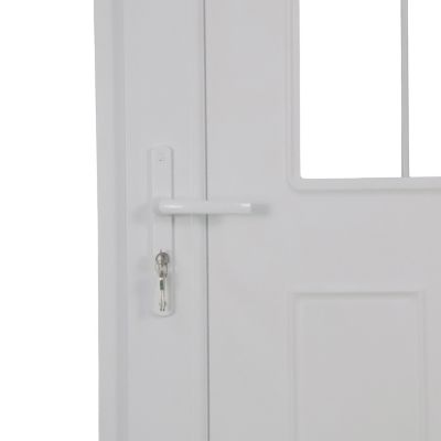 Porte d'entrée FORTIA pvc blanc RAL 9003 Ameglia 97 x h.219 cm poussant gauche