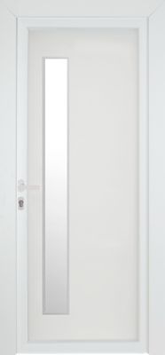Porte d'entrée FORTIA pvc blanc RAL 9003 Gatteo 96 x h.218 cm poussant droit