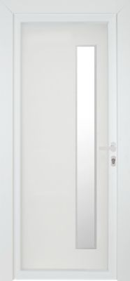 Porte d'entrée FORTIA pvc blanc RAL 9003 Gatteo 96 x h.218 cm poussant gauche
