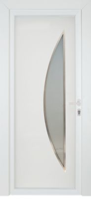 Porte d'entrée FORTIA pvc blanc RAL 9003 Hermoso 96 x h.218 cm poussant gauche