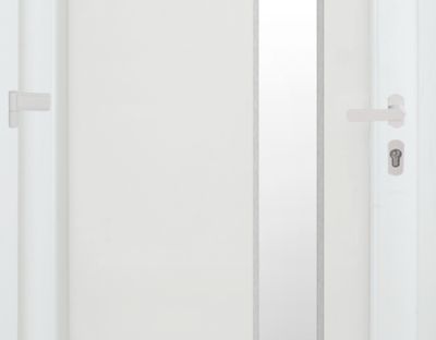 Porte d'entrée FORTIA pvc blanc RAL 9003 Hermoso 98 x h.218 cm poussant droit