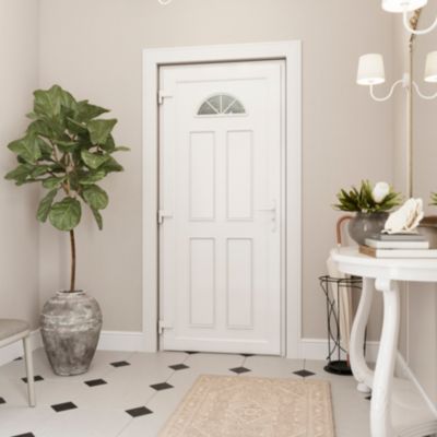 Porte d'entrée FORTIA pvc blanc RAL 9003 Lorne 87 x h.219 cm poussant droit