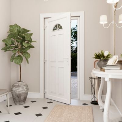 Porte d'entrée FORTIA pvc blanc RAL 9003 Lorne 87 x h.219 cm poussant droit